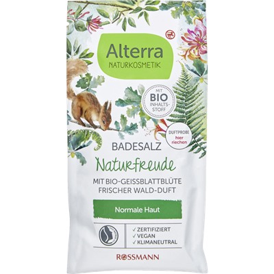 Alterra NATURKOSMETIK Badesalz Naturfreude, Альтерра Соль для ванн Радость природы 60гр