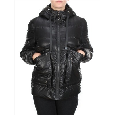 8063 BLACK Куртка демисезонная женская (130 гр. синтепон)