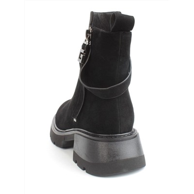 04-M3-L865 BLACK Ботинки зимние женские (натуральная замша, натуральный мех)