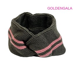 Повязка теплая вязанная на голову ширина 12 см Арт 1 тип 7