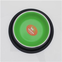 Миска с нескользящим основанием двухцветная универсальная, 225 мл, зеленая