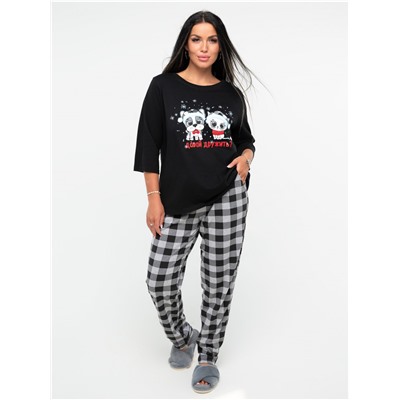 Пижама "Давай дружить" черный