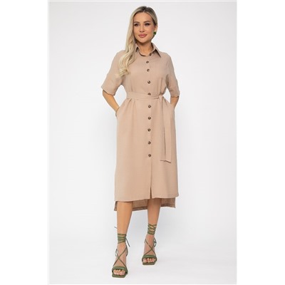 Платье Фруктовый коктейль (бежевое) П13656-18М
