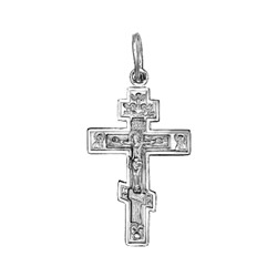 крест из серебра штампованный родированный