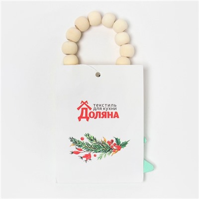 Кольцо для салфеток «Ёлочка», зелёное, 6×7 см, дерево