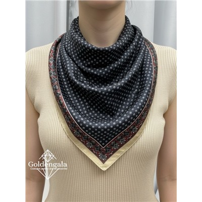 Косынка шелковая с принтом Арт 25183/005