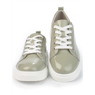 05-HY21-5D GRAY GREEN Кроссовки женские (натуральная кожа)