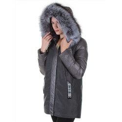 8179 DK. GRAY Пальто женское с натуральным мехом Jarius