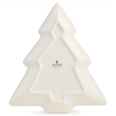 ТАРЕЛКА В ФОРМЕ ЕЛКИ AGNESS "С НОВЫМ ГОДОМ!" 23*20,2*2,2 СМ (КОР=24ШТ.)