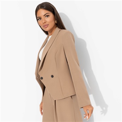 Жакет полуприталенного силуэта, Невероятно прекрасна (biege)