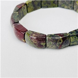 Радуга Самоцветов Браслет из зеленой Яшмы (Кровь дракона)