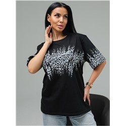 Футболка "Саваж" Черный Серый женская