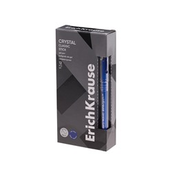 Ручка гелевая ErichKrause Crystal Stick Classic, 0.5 мм, премиум, синяя