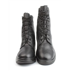 05-9012 BLACK Ботинки зимние мужские (натуральная кожа, искусственный мех)