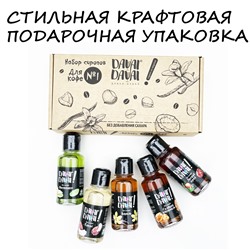Набор сиропов для кофе №1 DR. SHUSTER DAVAI-DAVAI ДАВАЙ-ДАВАЙ (Без добавления сахара)