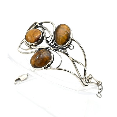 Браслет тигровый глаз, 18,5 см.