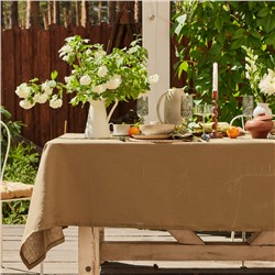 Скатерть Этель Linen collection khaki 145х180см, 100%лён 210 г/м2