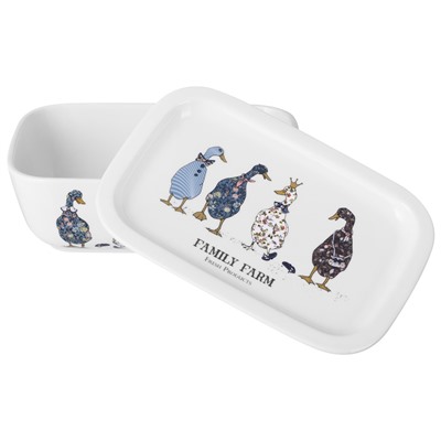 БЛЮДО С КРЫШКОЙ LEFARD "FAMILY FARM" ПРЯМОУГ. 19*13*6,5 СМ 740 МЛ (КОР=18ШТ.)