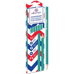 Карандаш ч/г HB "Attomex" 2мм шестигран без ластика пластик 5032107/12/Россия