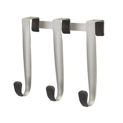 Вешалка надверная Schnook, 23 см, черная-никель, 3 крючка