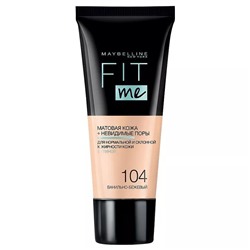 2 Maybelline Тональный крем ФИТ МИ 104 ванильно- бежевый