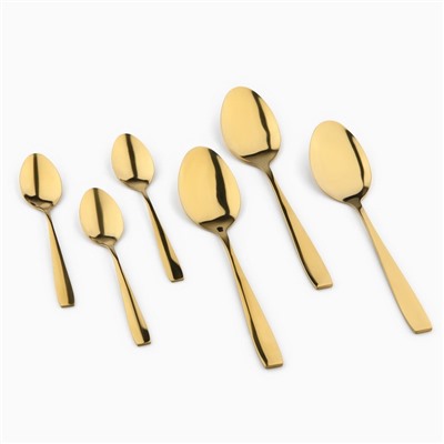 УЦЕНКА Столовые приборы из нержавеющей стали, 12 предметов, золотой