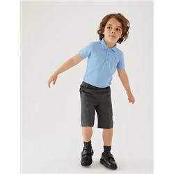 2pk Boys' Skinny Leg School Shorts (3-14 Yrs)