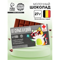 Шоколад молочный «От серых будней», 27 г