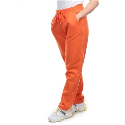 M055 ORANGE Брюки спортивные женские на флисе (100% хлопок) 7986