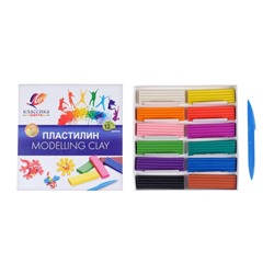 Пластилин 12 цветов 240 г "Классика"
