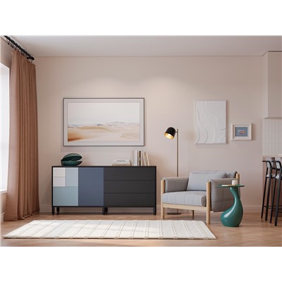 Торшер Enkel Kopp,142 см, черный/золотистый