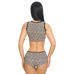 Кроп топ майка трикотажная хлопок