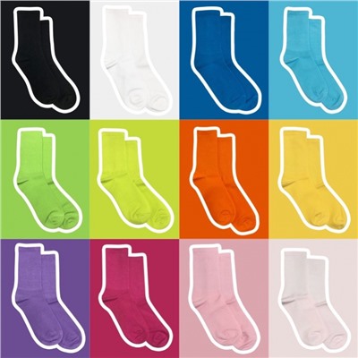 Tide, sports trend colored knee socks for men and women, mid-length
