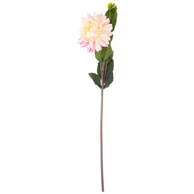 ЦВЕТОК ИСКУССТВЕННЫЙ "ГЕОРГИН" ЦВЕТ БЕЛО-РОЗОВЫЙ, 65 СМ. МАЛ.УП 24 ШТ