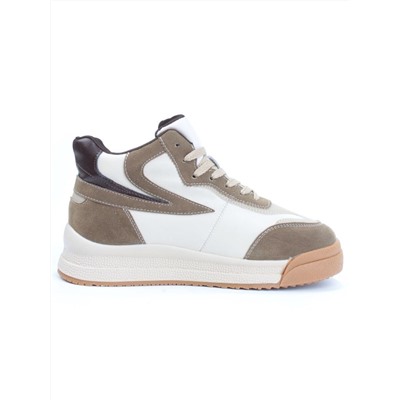 05-P47-1Z BEIGE Кроссовки женские зимние (натуральная кожа, шерсть)