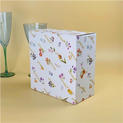 109-222 Тортовница 30х25см на ножке с крышкой КРОКУС в под.уп.(х4)Фарфор