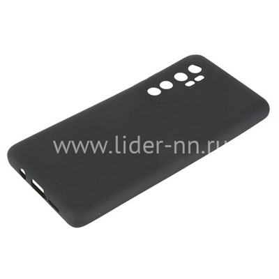Задняя панель для Xiaomi Mi Note 10 Lite/CC 9 Pro Силикон матовый (черная)