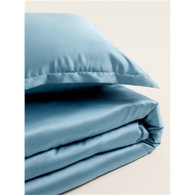 Простыня на резинке SL Home Tencel 180*200+30 см , цв. серо-голубой