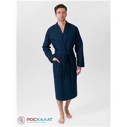 Мужской вафельный халат с планкой В-03 (28)