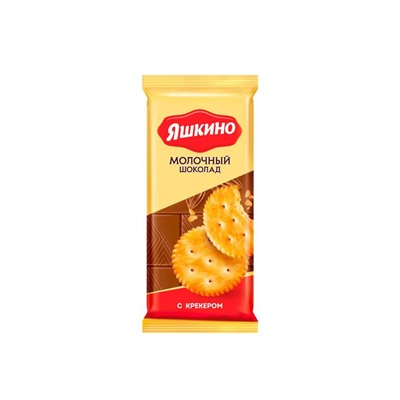 «Яшкино», шоколад молочный с крекером, 90 г