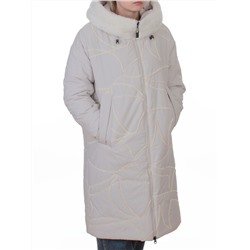 8901 LT. BEIGE Пальто зимнее женское (верблюжья шерсть, 120 гр. холлофайбер)