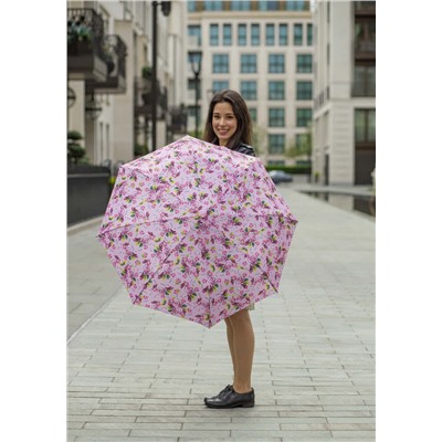 L354-4417 PinkFloral (Розовые цветы) Зонт женский механика Fulton