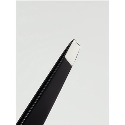 Пинцет скошенный, широкий, 9.5 см, чёрный