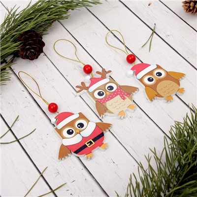 Елочная игрушка «Совята», МИКС