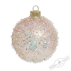 Шар "Искорки" хамелеон (стекло прозрачное) 8 см