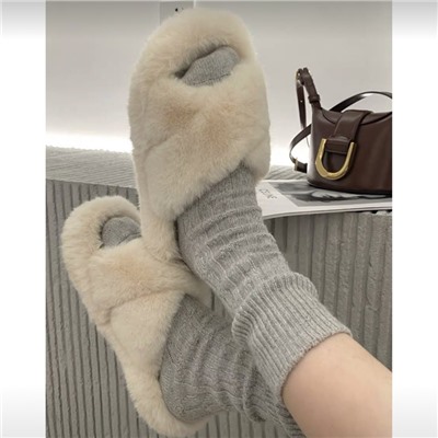 Woolen warm retro demi-season knee socks, mid-length