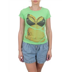 A1905106 GREEN Футболка женская (95 % хлопок, 5% спандекс)