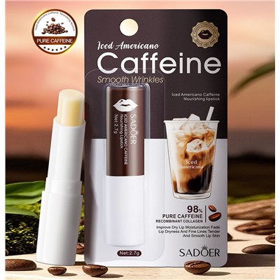Питательный бальзам для губ с кофеином SADOER, 2,7 гр