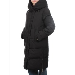 7726 BLACK Пальто зимнее женское (200 гр. холлофайбер)