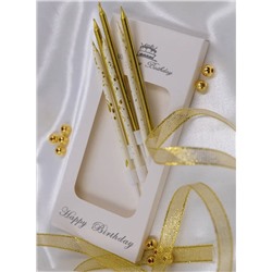 Свечи для торта 6 шт. "gold and platinum"